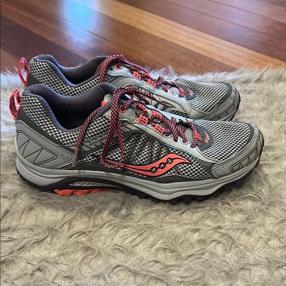 Saucony Excursion TR 9 Gray and‎ Orange Trail Running Shoes - Picture 4 of 8